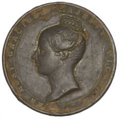 Medal - Victoria Coronation, white metal
