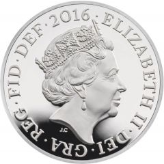 1 Pound - Elizabeth II 5th portrait, Royal Shield, Silver Proof