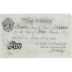 5 Pounds White, signature in watermark