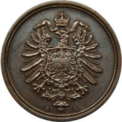 1 Pfennig - Wilhelm I type 1 - large shield