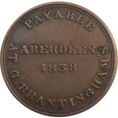 Farthing size wine token