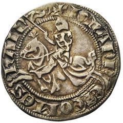 1/2 Groat `with Knight` - John II of Avesnes