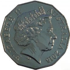 50 Cents - Elizabeth II 4th Portrait - Australians at War - Greece