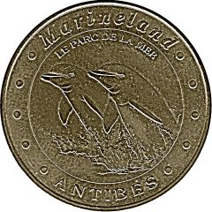 Monnaie de Paris Tourist Token - Antibes Marineland - Les dauphins - 10 points
