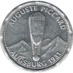 Token - Shell - Man in Flight #09 - Auguste Piccard, Augsburg, 1931