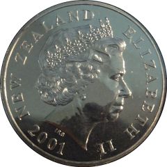 5 Dollars - Elizabeth II 4th Portrait, Kereru