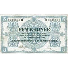 5 Kroner 2nd version: Serialnumber in top