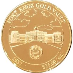 Medal - History of Gold Fort Knox Gold Vault