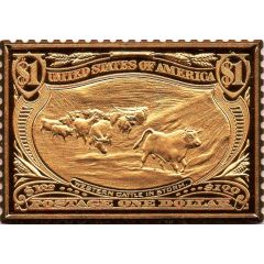 Token - United State Postal Service 1 Dollar - Western Cattle in Storm