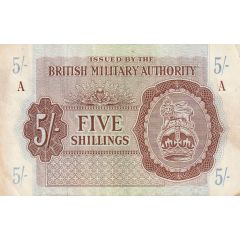 5 Shillings - British Military Authority