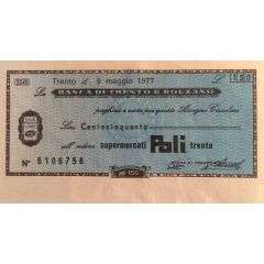 150 Lire Banca di Trento e Bolzano