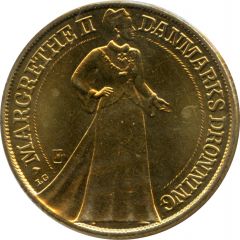 20 Kroner - Margrethe II Silver Jubilee