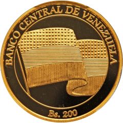200 Bolívares Francisco de Miranda, Gold