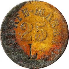25 Pfennig Werth-Marke, Countermarked `L`