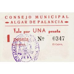 1 Peseta Algar de Palancia