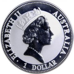 1 Dollar - Elizabeth II 3rd Portrait - Australian Kookaburra