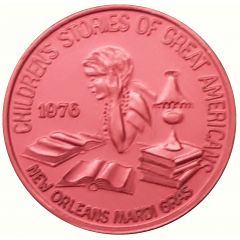 Mardi Gras Token - Krewe of Pontchartrain Children`s Stories of Great Americans, New Orleans, Louisiana