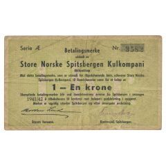 1 Krone Great Norwegian Spitsbergen Coal Company