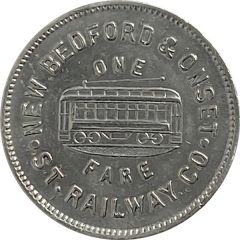 1 Fare - New Bedford and Onset St. Railway Co. New Bedford, Massachusetts