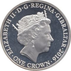 1 Crown - Elizabeth II Cambrai 1917; Silver