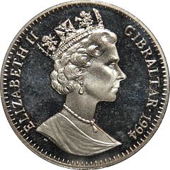 1 Crown - Elizabeth II First Man on the Moon - Moon Landing