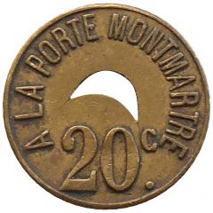 20 Centimes - A la porte Montmartre Paris