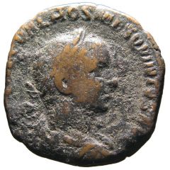 Sestertius - Hostilian SALVS AVGVS S C, Salus