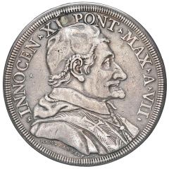 1 Piastra - Innocenzo XI NON PRODERVNT IN DIE VLTIONIS - Bust