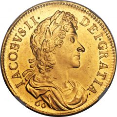 60 Shillings - James VII Restrike, Pattern