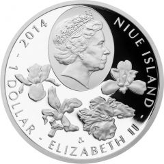 1 Dollar - Elizabeth II Summer snowflake