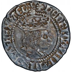 1/2 Groat - Henry VIII 1st coinage, Canterbury mint