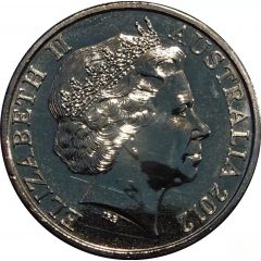 20 Cents - Elizabeth II 4th Portrait - Australian Wheat Fields of Gold