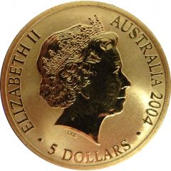5 Dollars - Elizabeth II 4th Portrait - Sydney to Athens 2004