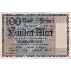 100 Mark Bayerische Notenbank