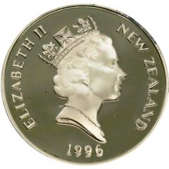 5 Dollars - Elizabeth II 3rd Portrait, Kaka, Silver Proof