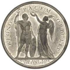 Medal - George III Peace of Amiens, white metal
