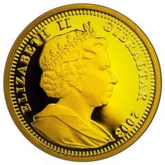 1/5 Crown - Elizabeth II Elizabeth I - Gold Ryal 1583-1585