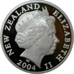 5 Dollars - Elizabeth II 4th Portrait, Chatham Island Taiko, Silver Proof