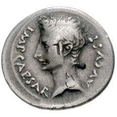 Denarius - Augustus P CARISIVS LEG PRO PR