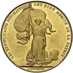 Foundation of the Republic of Neuchâtel gold plated bronze
