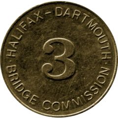 Toll Token - Halifax-Dartmouth Bridge Commission Class 3 vehicle, cupro-nickel