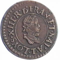 Denier Tournois - Louis XIII Nantes, 1st type