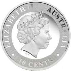 10 Cents - Elizabeth II 4th Portrait - Kangaroo - Silver Proof