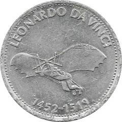 Shell Token - Man in Flight #02 - Leonardo da Vinci, 1452-1519