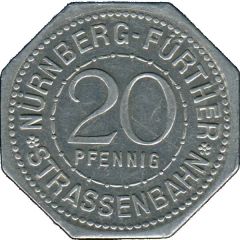 20 Pfennig - Peter Vischer Nürnberg-Fürth