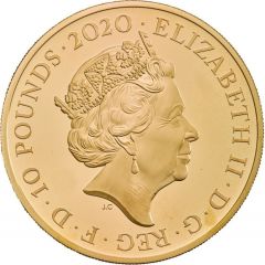 10 Pounds - Elizabeth II King George III, Gold Proof
