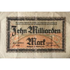 10 000 000 000 Mark Württembergische Notenbank