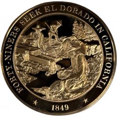 Medal - History of the United States Forty-Niners Seek El Dorado in California