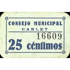 25 Céntimos Carlet