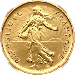 5 Francs Gold Piedfort